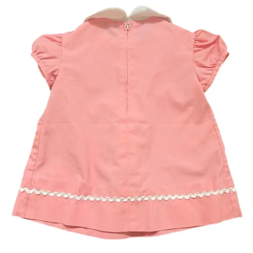 VTG Florence Eiseman‎ Pink Dress with Puff Sleeves - XL